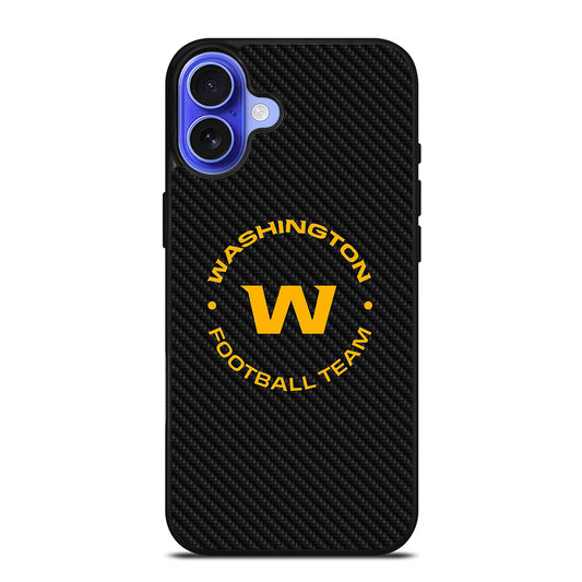 WASHINGTON FOOTBALL LOGO CARBON iPhone 16 Case Cover
