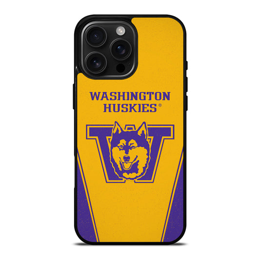 WASHINGTON HUSKIES FOOTBALL LOGO iPhone 16 Pro Max Case Cover