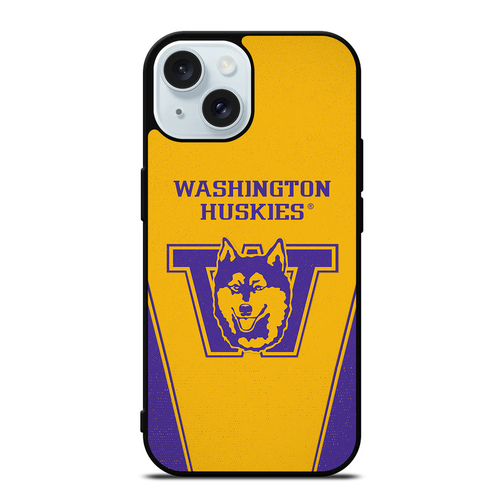 WASHINGTON HUSKIES FOOTBALL LOGO iPhone 15 Case Cover