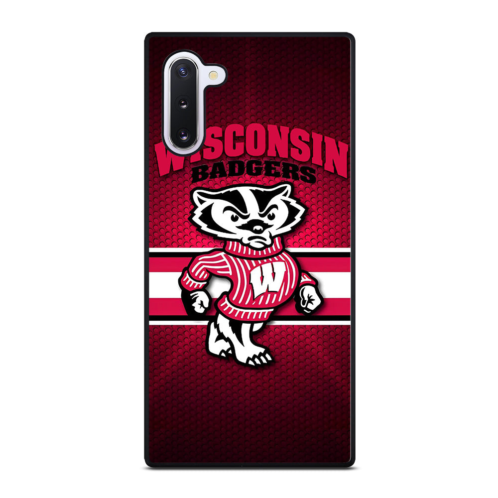 WISCONSIN BADGERS METAL LOGO Samsung Galaxy Note 10 Case Cover