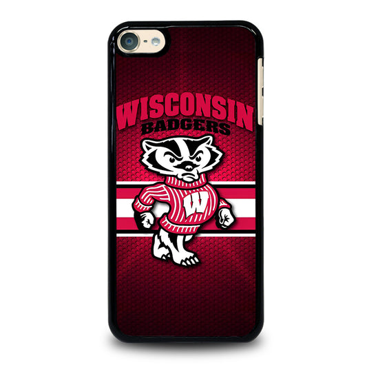 WISCONSIN BADGERS METAL LOGO iPod Touch 6 Case Cover