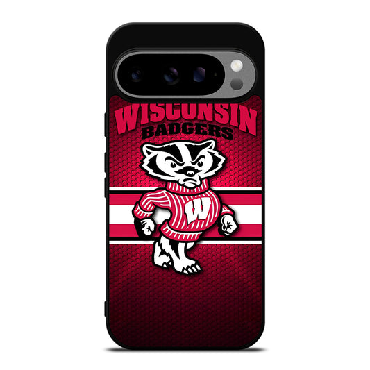 WISCONSIN BADGERS METAL LOGO Google Pixel 9 Pro XL Case Cover