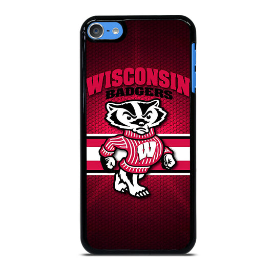 WISCONSIN BADGERS METAL LOGO iPod Touch 7 Case Cover