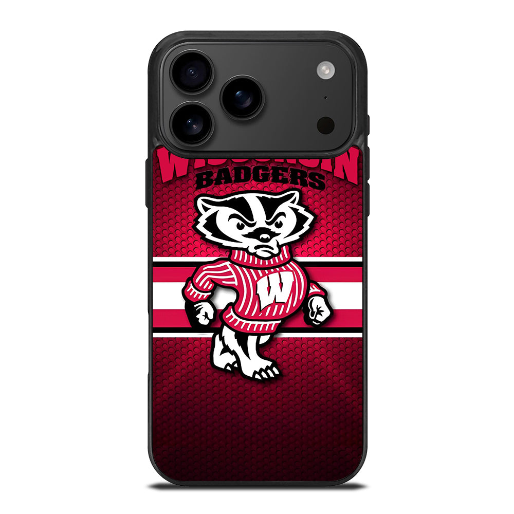 WISCONSIN BADGERS METAL LOGO iPhone 17 Pro Max Case Cover