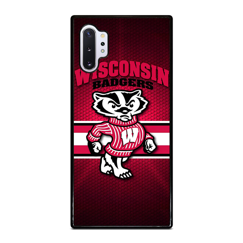 WISCONSIN BADGERS METAL LOGO Samsung Galaxy Note 10 Plus Case Cover