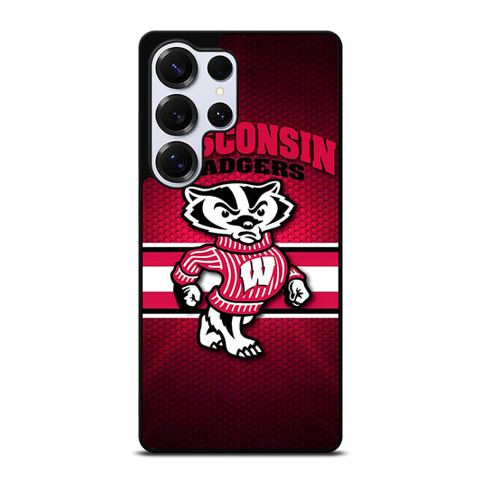 WISCONSIN BADGERS METAL LOGO Samsung Galaxy S25 Ultra Case Cover