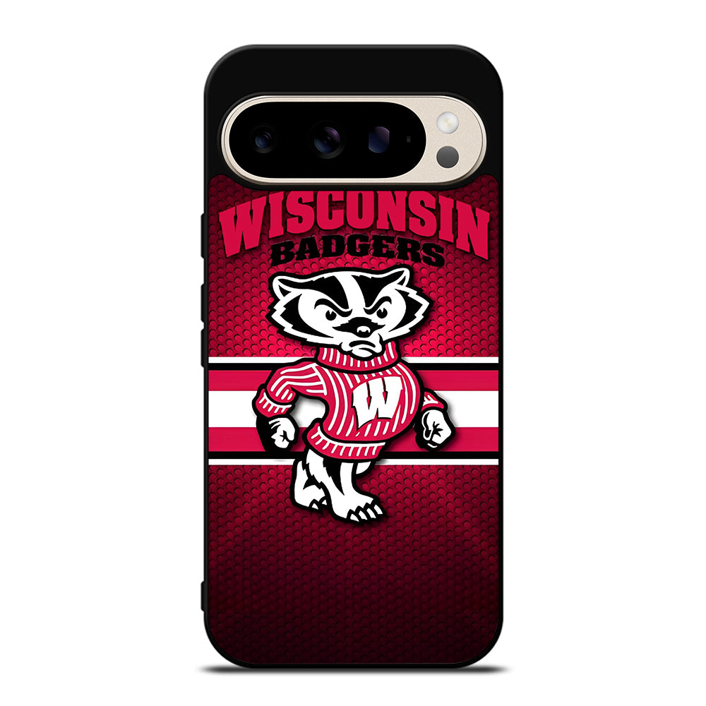 WISCONSIN BADGERS METAL LOGO Google Pixel 9 Pro Case Cover