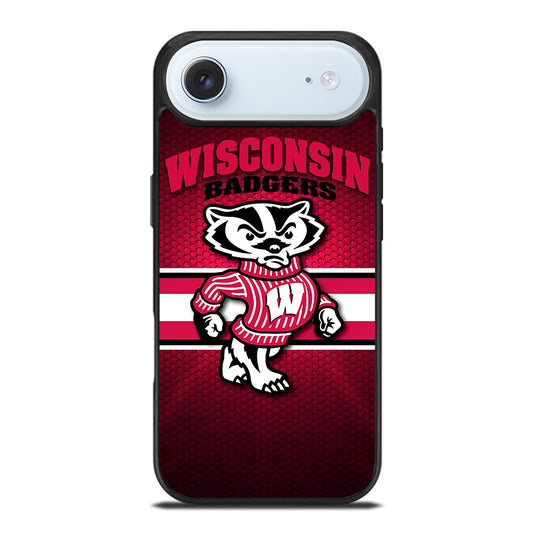 WISCONSIN BADGERS METAL LOGO iPhone Air Case Cover