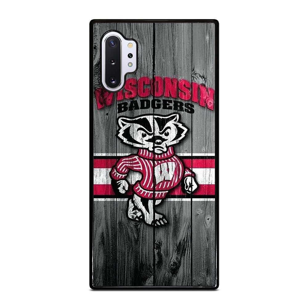 WISCONSIN BADGERS WOODEN LOGO Samsung Galaxy Note 10 Plus Case Cover