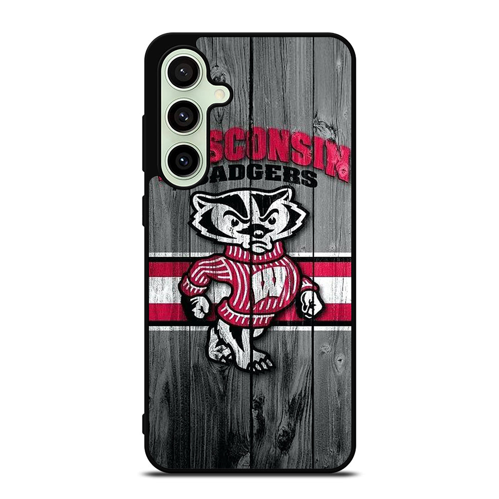 WISCONSIN BADGERS WOODEN LOGO Samsung Galaxy S24 FE Case Cover
