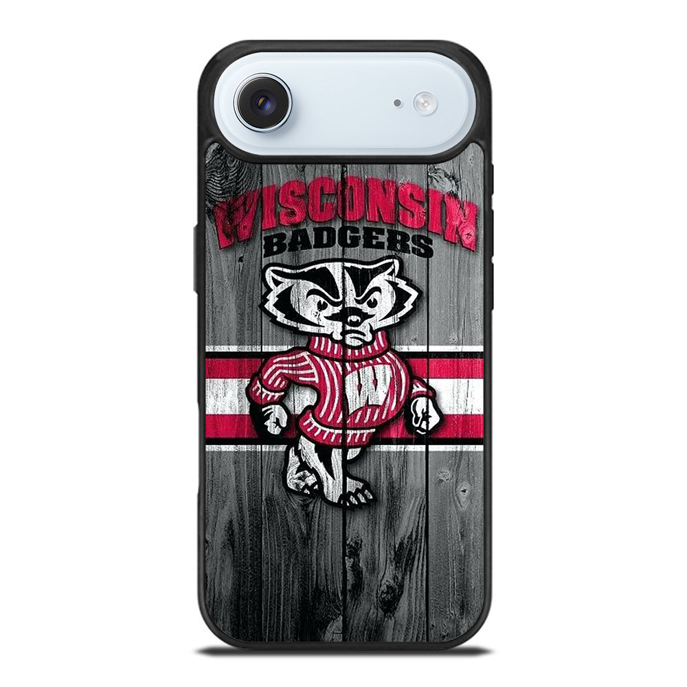 WISCONSIN BADGERS WOODEN LOGO iPhone Air Case Cover