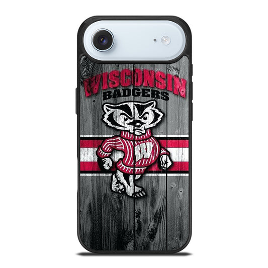 WISCONSIN BADGERS WOODEN LOGO iPhone Air Case Cover