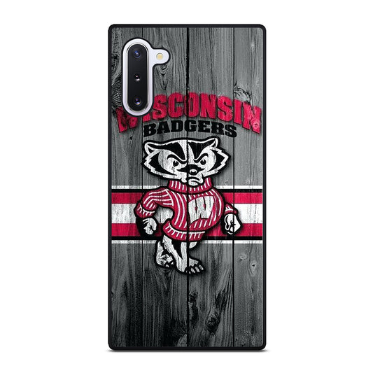 WISCONSIN BADGERS WOODEN LOGO Samsung Galaxy Note 10 Case Cover