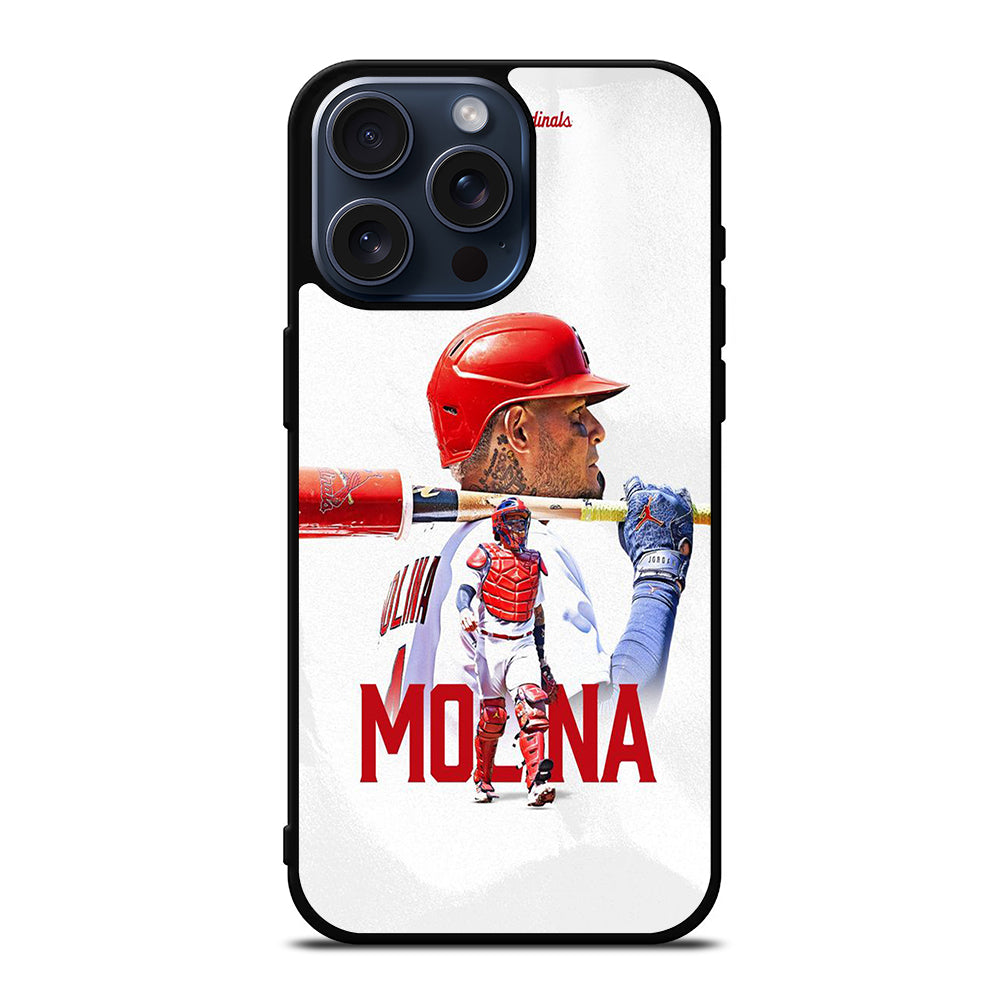 YADIER MOLINA ST LOUIS CARDINALS MLB BASEBALL iPhone 15 Pro Max Case Cover