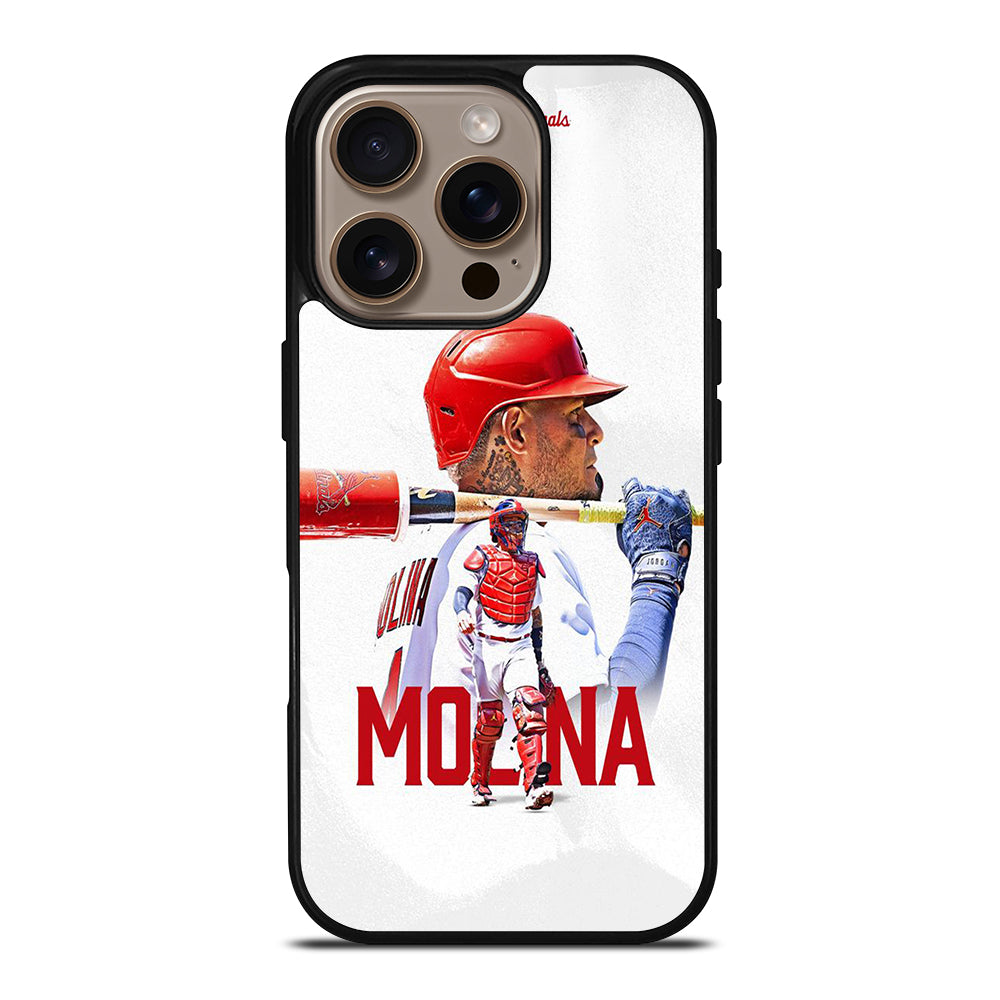YADIER MOLINA ST LOUIS CARDINALS MLB BASEBALL iPhone 16 Pro Case Cover