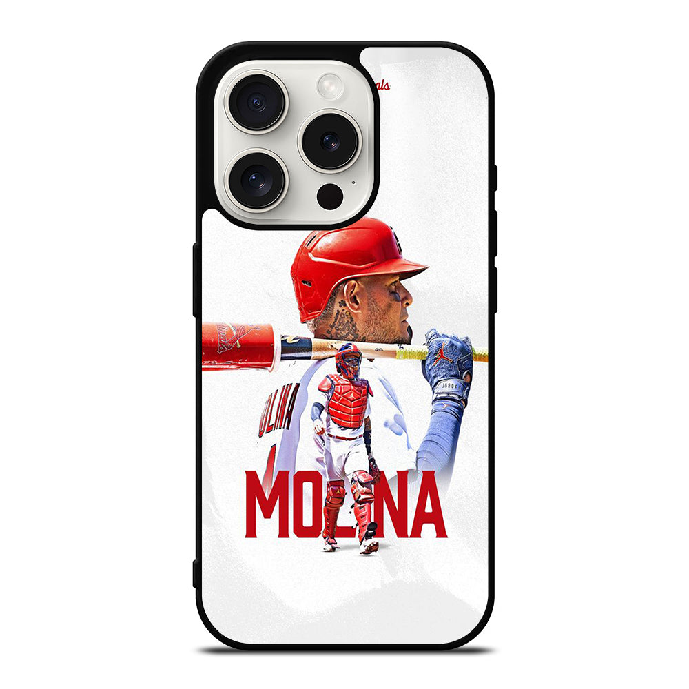 YADIER MOLINA ST LOUIS CARDINALS MLB BASEBALL iPhone 15 Pro Case Cover