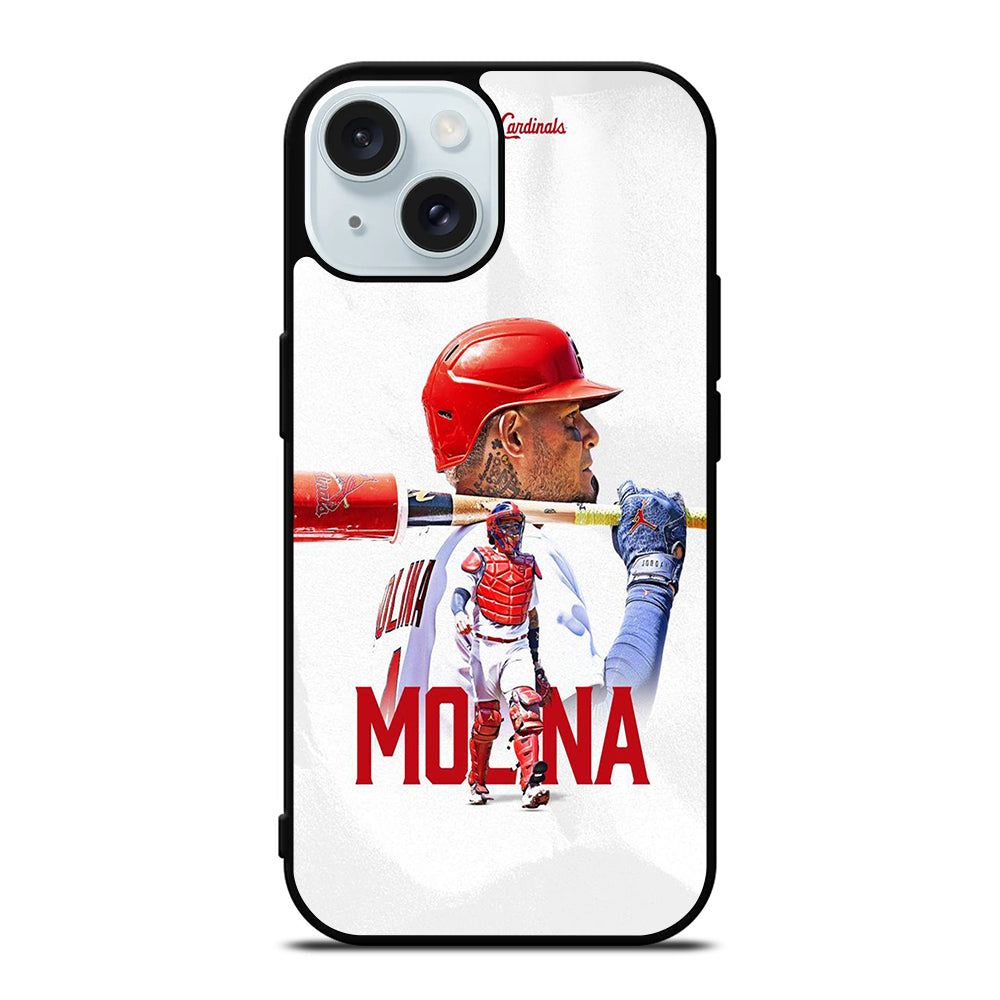 YADIER MOLINA ST LOUIS CARDINALS MLB BASEBALL iPhone 15 Case Cover