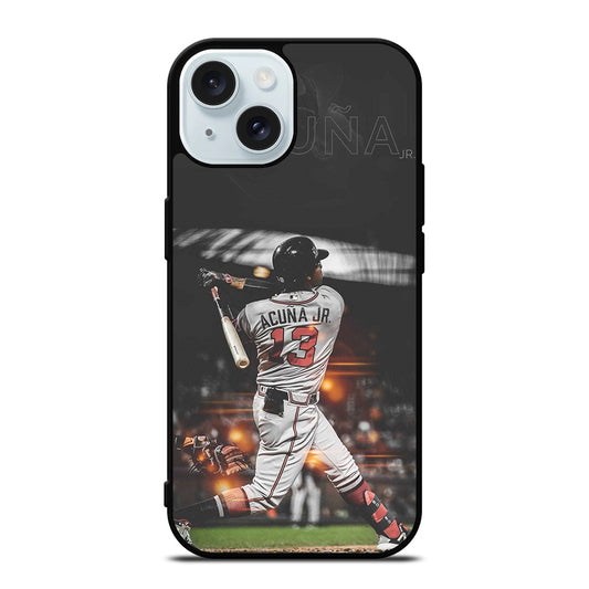 ACUNA JR ATLANTA BRAVES PLAYER iPhone 15 Case Cover