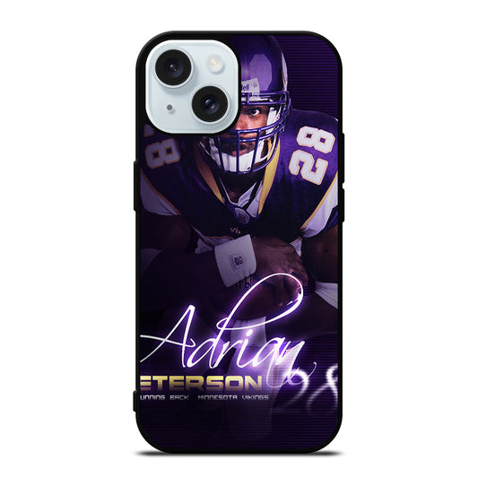 ADRIAN PETERSON NFL SIGNATURE iPhone 15 Case Cover