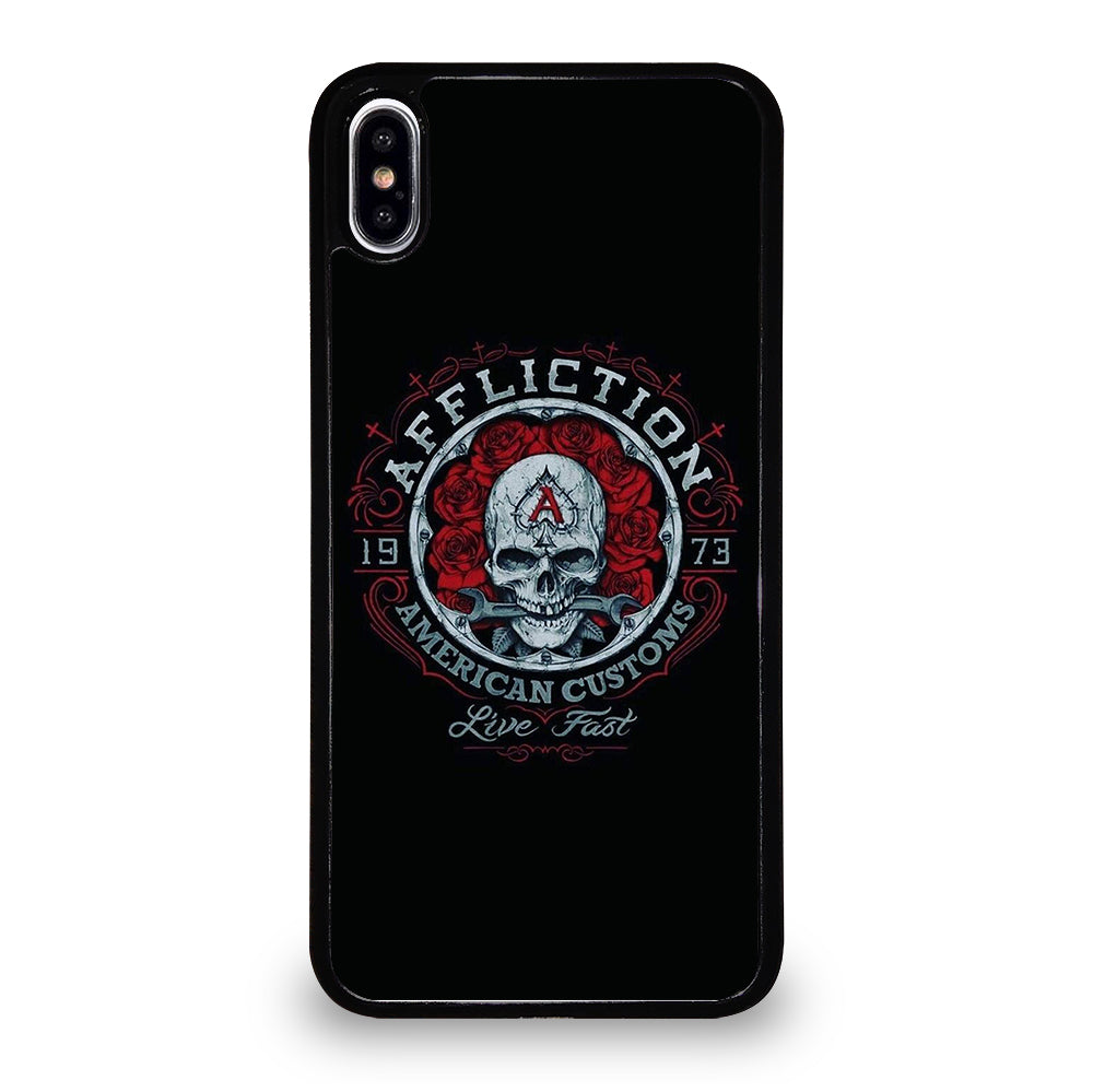 AFFLICTION LOGO SKULL iPhone XS Max Case Cover