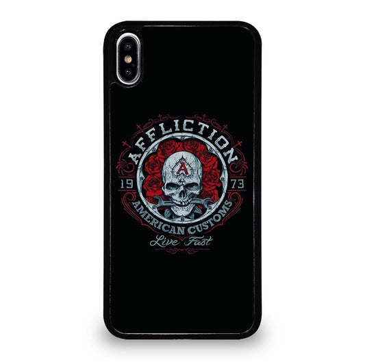 AFFLICTION LOGO SKULL iPhone XS Max Case Cover