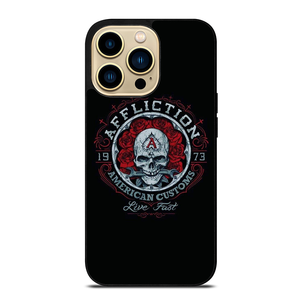AFFLICTION LOGO SKULL iPhone 14 Pro Max Case Cover