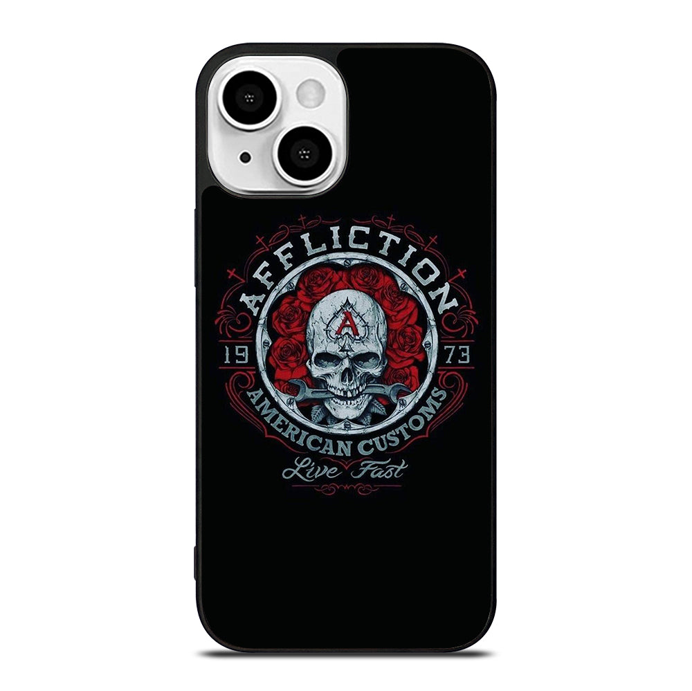 AFFLICTION LOGO SKULL iPhone 13 Mini Case Cover
