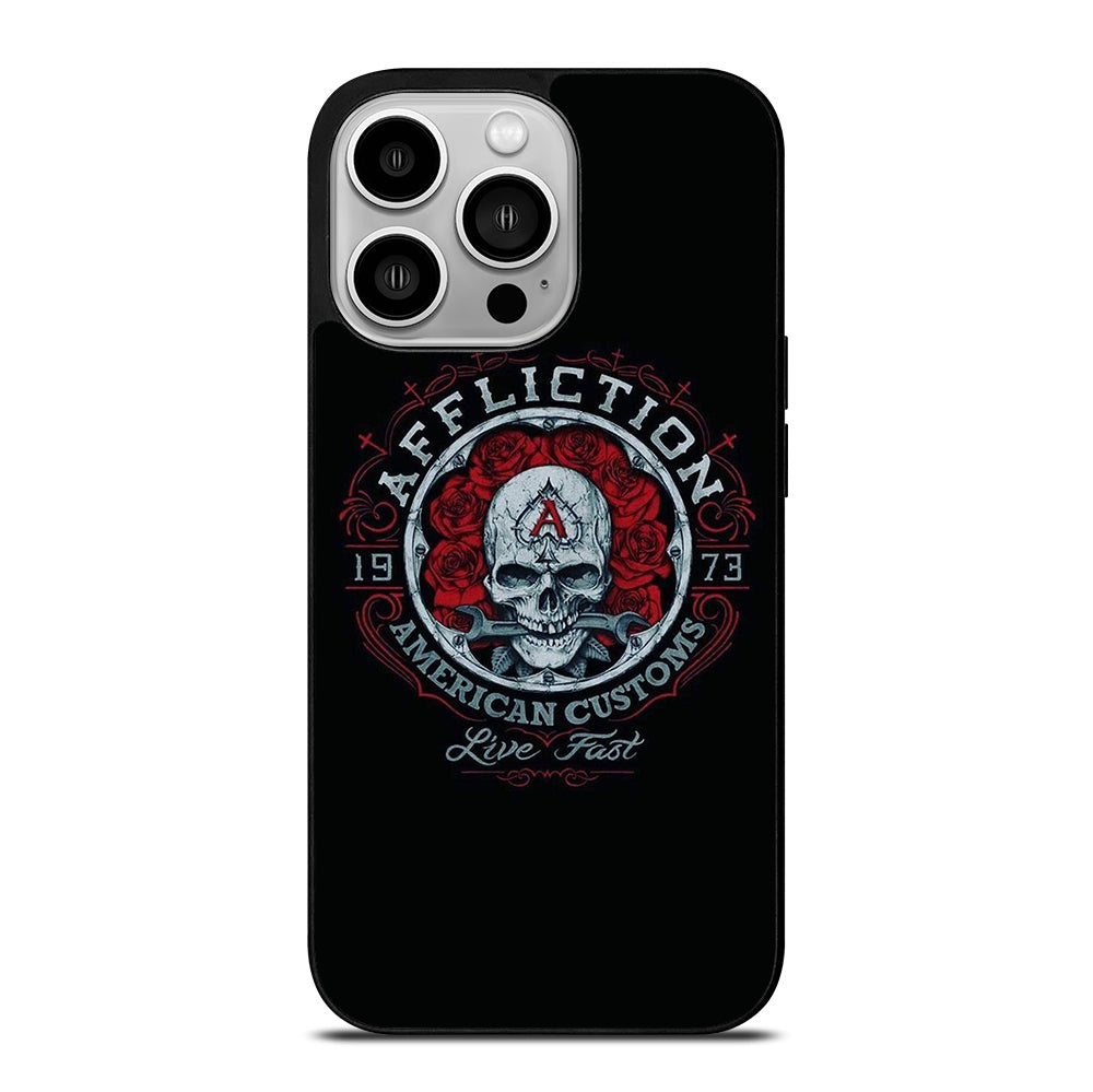 AFFLICTION LOGO SKULL iPhone 14 Pro Case Cover