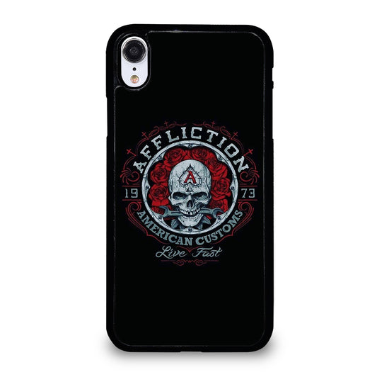 AFFLICTION LOGO SKULL iPhone XR Case Cover