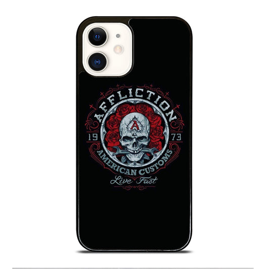 AFFLICTION LOGO SKULL iPhone 12 Case Cover