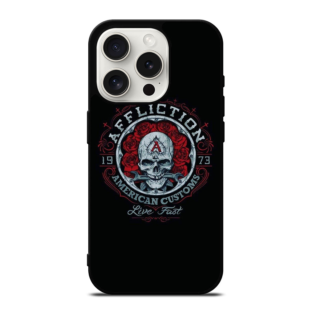 AFFLICTION LOGO SKULL iPhone 15 Pro Case Cover