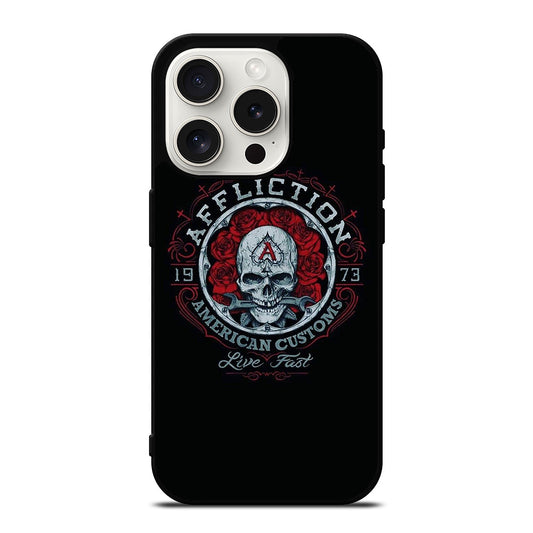 AFFLICTION LOGO SKULL iPhone 15 Pro Case Cover