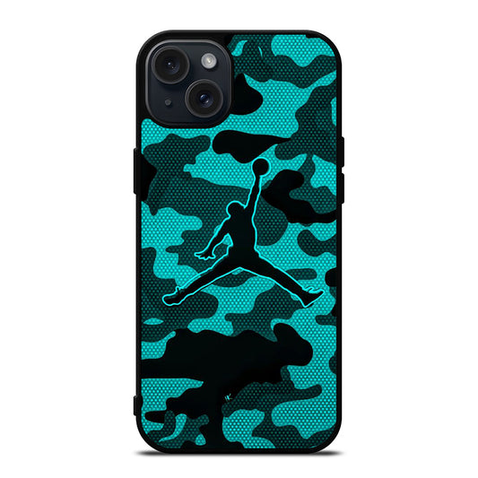 AIR JORDAN CAMO LOGO iPhone 15 Plus Case Cover