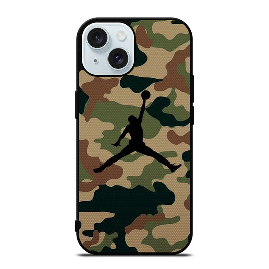 AIR JORDAN CAMO LOGO 2 iPhone 15 Case Cover