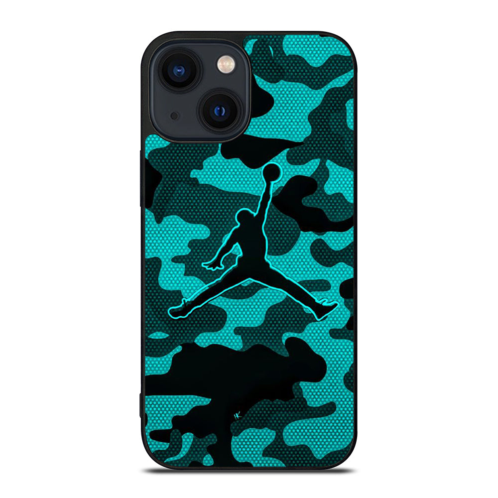 AIR JORDAN CAMO LOGO iPhone 14 Plus Case Cover