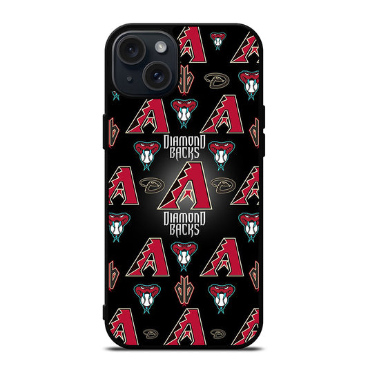 ARIZONA DIAMONDBACKS PATTERN LOGO iPhone 15 Plus Case Cover