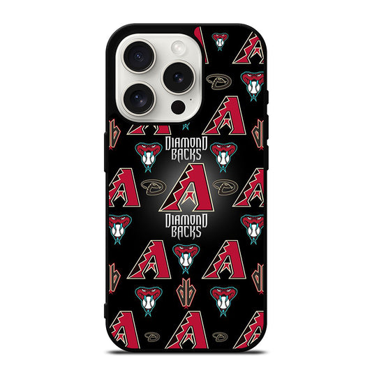 ARIZONA DIAMONDBACKS PATTERN LOGO iPhone 15 Pro Case Cover