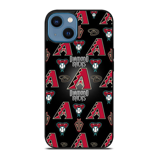 ARIZONA DIAMONDBACKS PATTERN LOGO iPhone 14 Case Cover