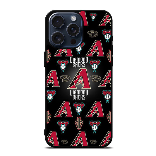 ARIZONA DIAMONDBACKS PATTERN LOGO iPhone 15 Pro Max Case Cover