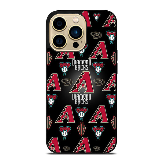ARIZONA DIAMONDBACKS PATTERN LOGO iPhone 14 Pro Max Case Cover