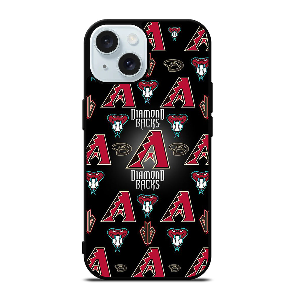 ARIZONA DIAMONDBACKS PATTERN LOGO iPhone 15 Case Cover