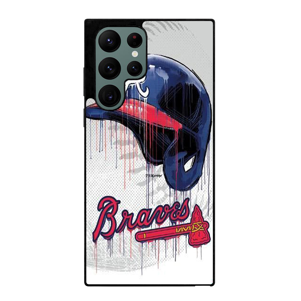 ATLANTA BRAVES HELMET Samsung Galaxy S22 Ultra Case Cover