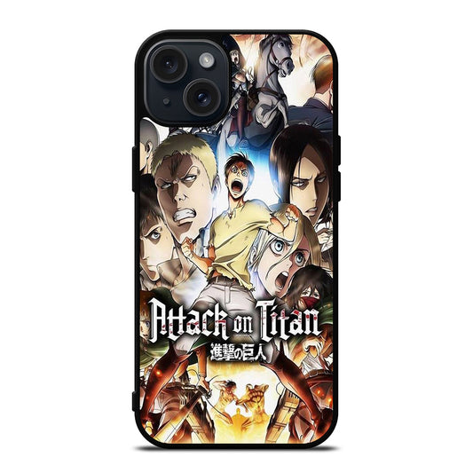 ATTACK ON TITAN CHARACTER ANIME SERIES iPhone 15 Plus Case Cover