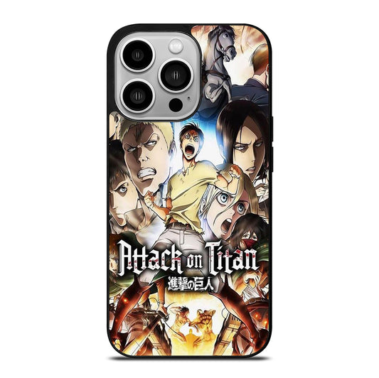 ATTACK ON TITAN CHARACTER ANIME SERIES iPhone 14 Pro Case Cover