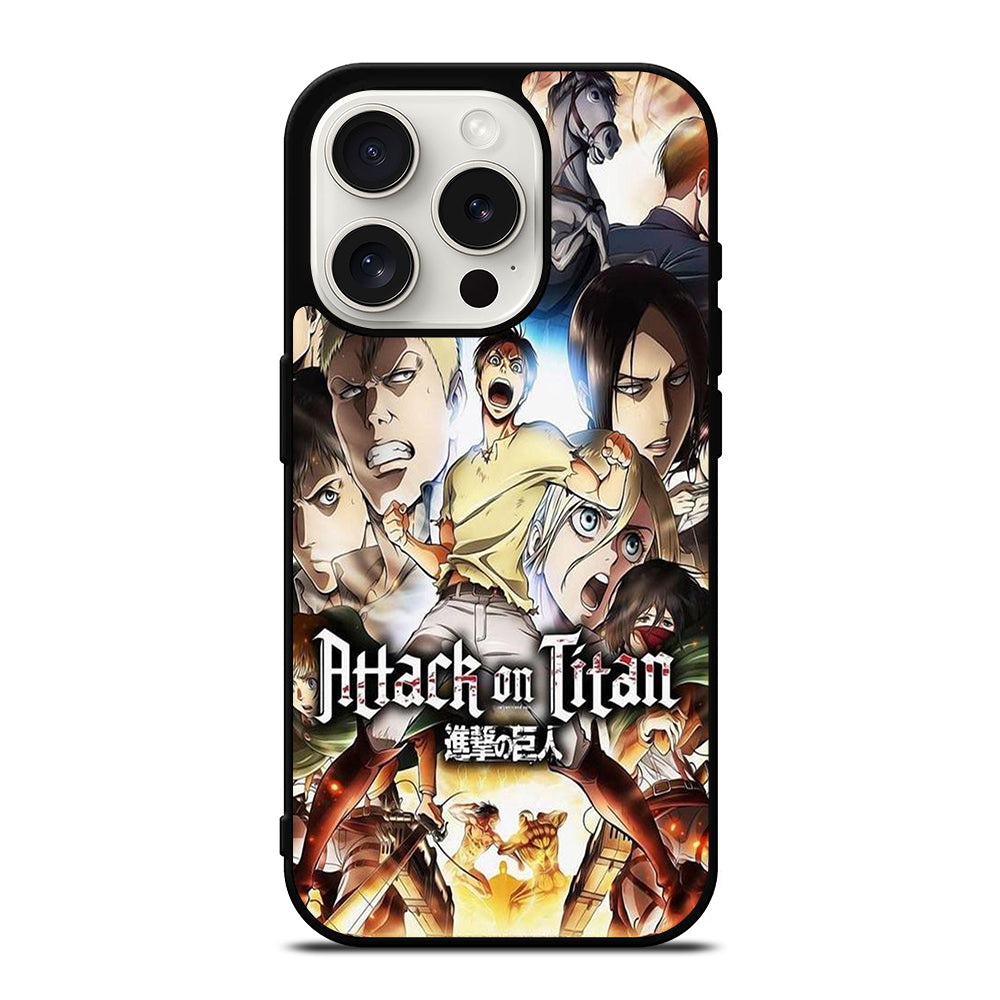 ATTACK ON TITAN CHARACTER ANIME SERIES iPhone 15 Pro Case Cover