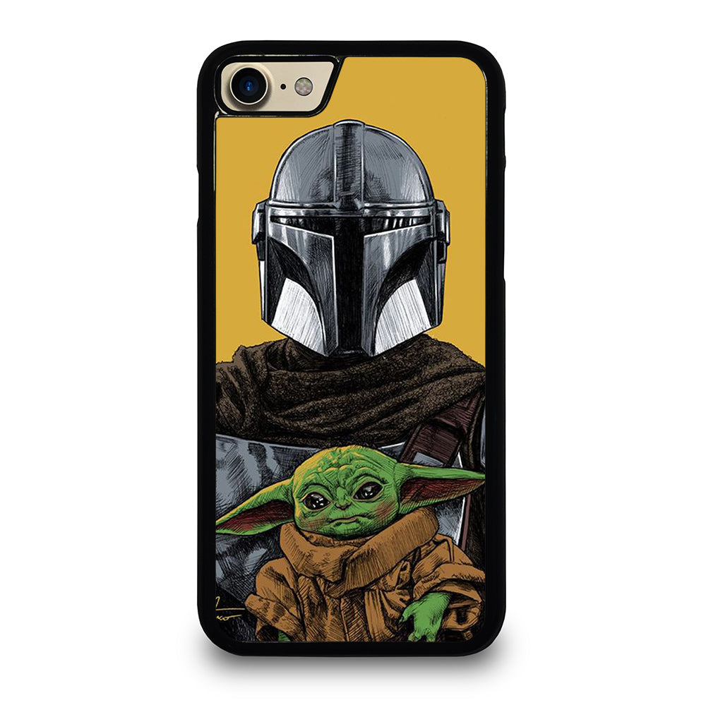 BABY YODA AND THE MANDALORIAN MOSAIC iPhone 7 / 8 Case Cover