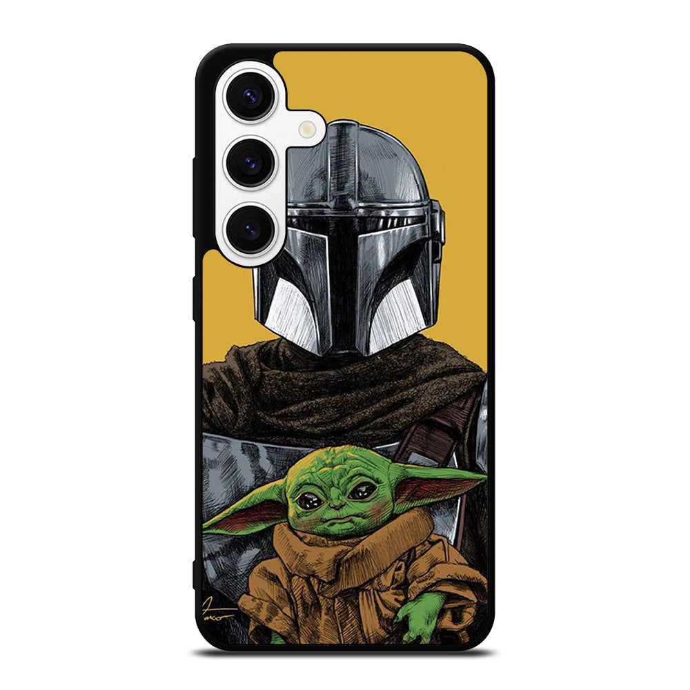 BABY YODA AND THE MANDALORIAN MOSAIC Samsung Galaxy S24 Case Cover