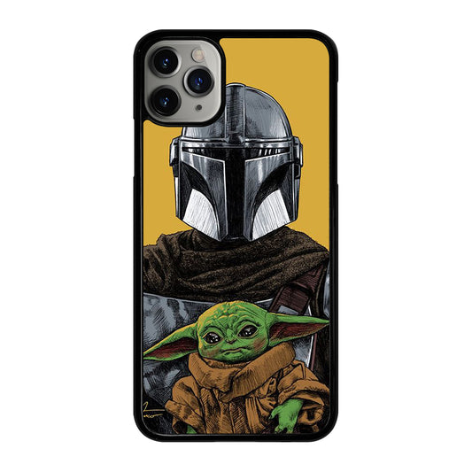 BABY YODA AND THE MANDALORIAN MOSAIC iPhone 11 Pro Max Case Cover