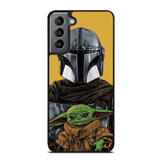 BABY YODA AND THE MANDALORIAN MOSAIC Samsung Galaxy S21 Plus Case Cover