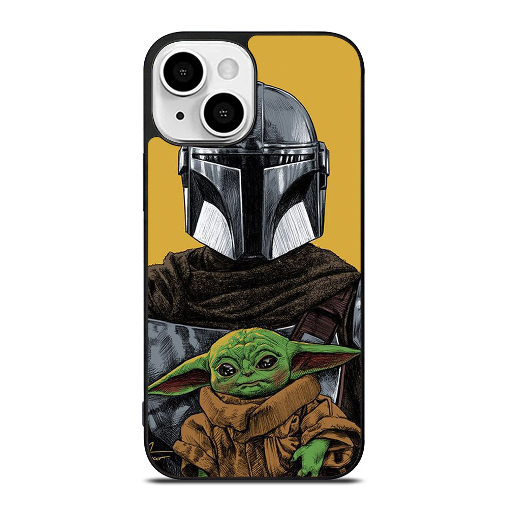 BABY YODA AND THE MANDALORIAN MOSAIC iPhone 13 Mini Case Cover